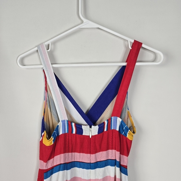 NWT Tracy Reese Anthropologie Arma Striped Slip Midi Sundress Size 0 70's Boho - Picture 6 of 14